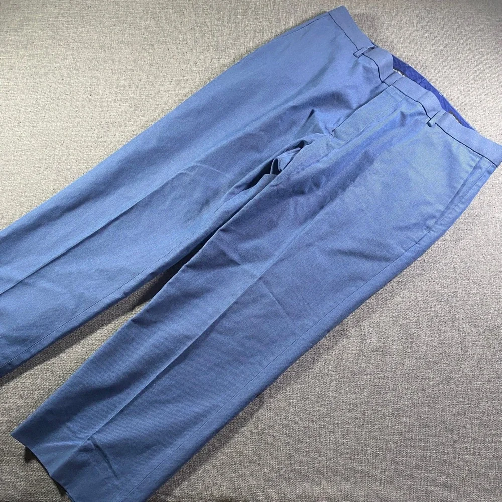 Banana Republic‎ Non Iron Tailored Slim Blue Dress Pants Men 35x30 (Fits 35x26)